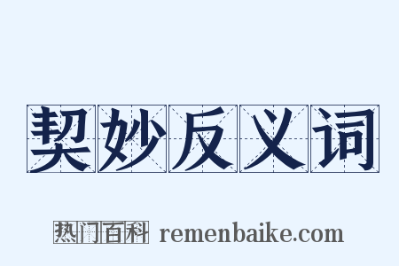 契妙反义词是什么意思的图片